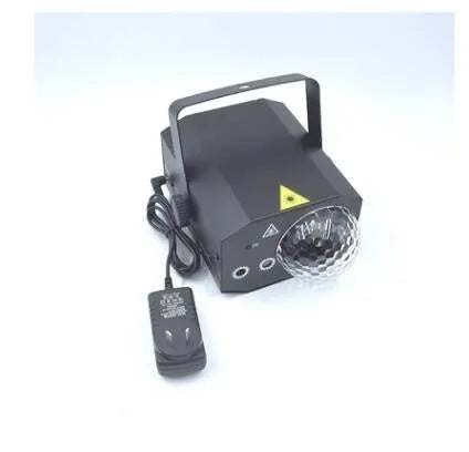 Black or white LED laser magic fan stage lighting equipment with dual laser beams and RGB LEDs