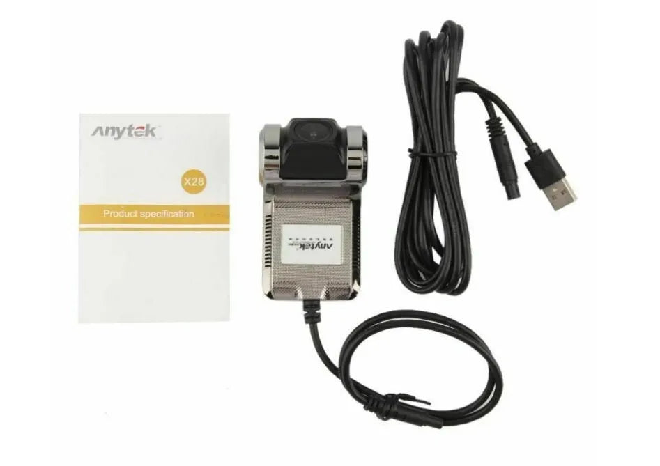 Black Anytek USB hidden recorder car DVR with 1080p camera, WiFi, GPS logger and 150-160 degree view angle