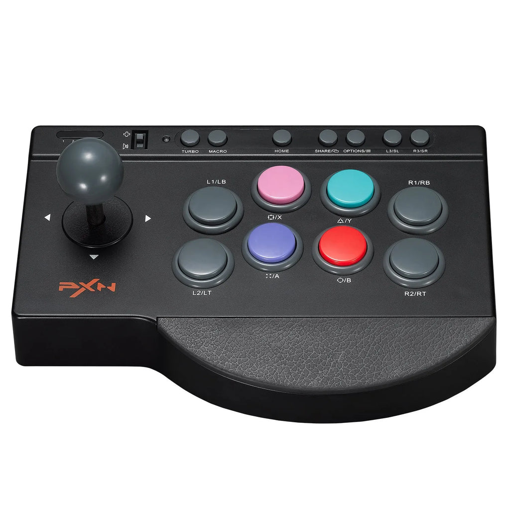 Black ergonomic arcade stick joystick with direction stick and D-pad mode for arcade games