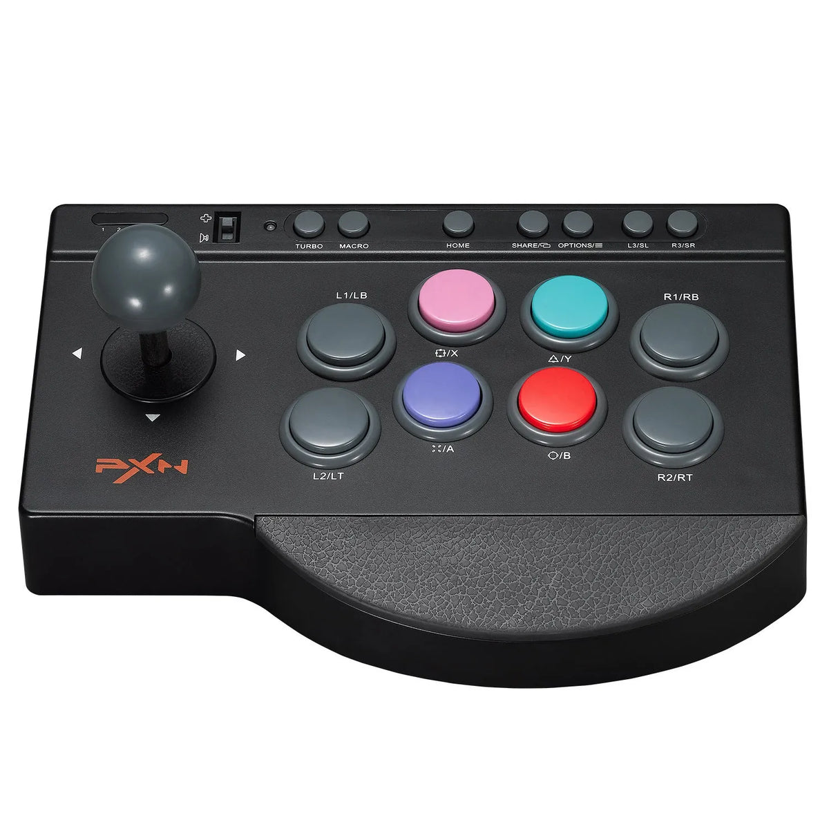 Black ergonomic arcade stick joystick with direction stick and D-pad mode for arcade games