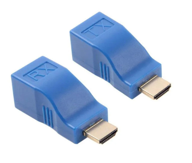 HDMI extender transmitter and receiver for 1080P signals over CAT-5e/6 cable up to 30 metres