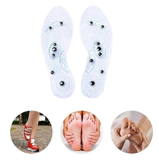 Transparent magnetic massage insole with multiple nodes for foot stimulation, 25cm female size