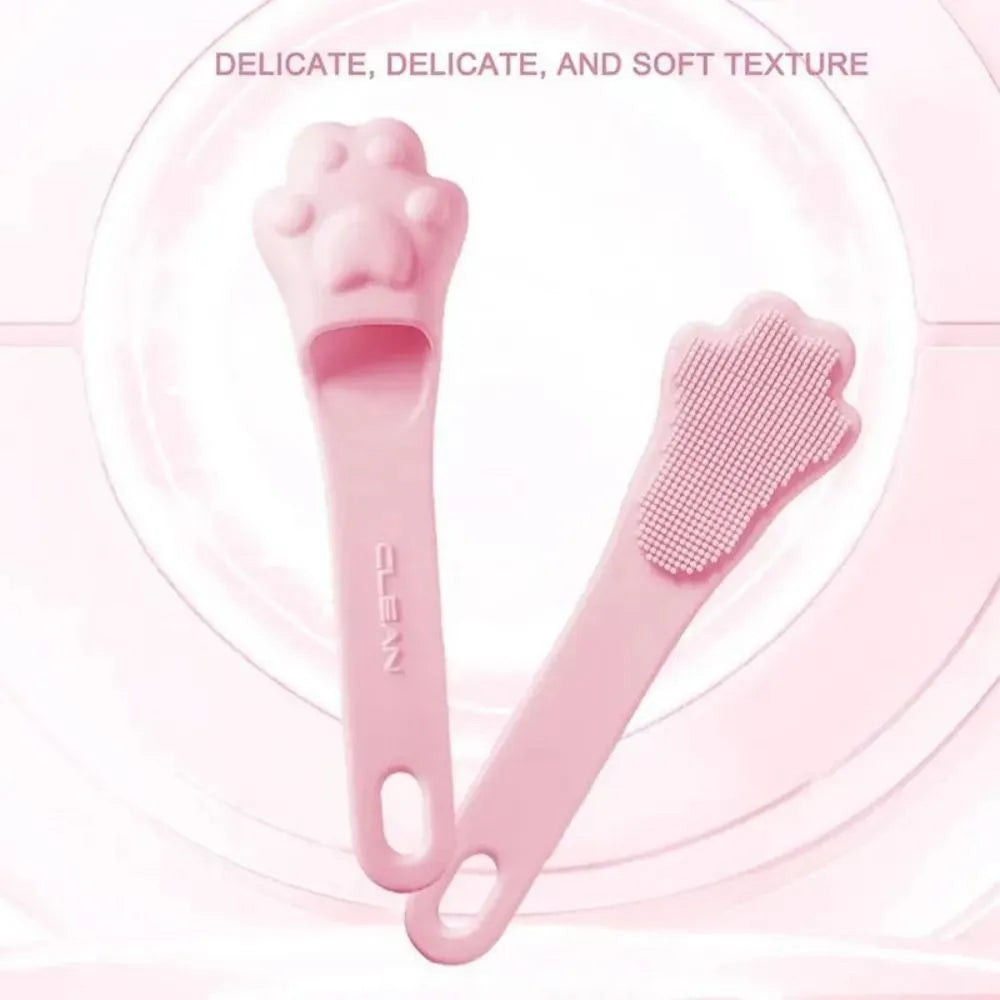 Silicone finger toothbrush for pets in pink, purple and yellow colours for dog and cat dental care