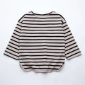 Striped long sleeve cotton t-shirt for baby girls in black or red colours