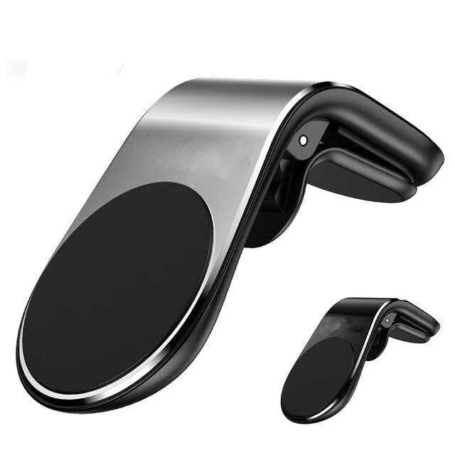 Adjustable car mounting bracket in black, gold or silver for dashboard, windscreen or air vent attachment