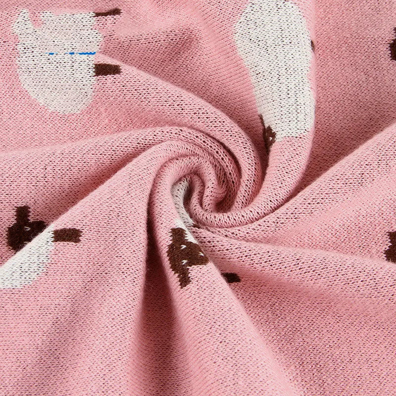 Cotton baby windproof blanket cover 100x80cm in pink or grey for pram, cot, and car seat use