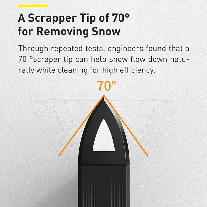 Black TPU and ABS car glass snow scraper deicing tool for GM models compact size