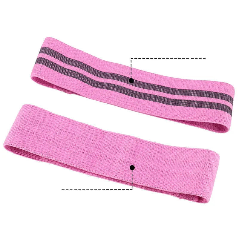 Fitness elastic band buttock resistance loop in black purple green pink for squat training