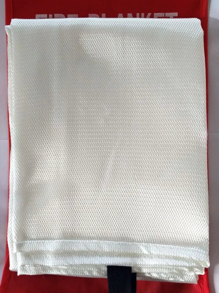 Fiberglass fire blanket 0.43mm thick flame retardant emergency safety cover in multiple sizes on white background