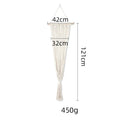 Handmade macrame cotton rope pet swing cage bed in rectangular plain European style for indoor use