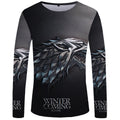 Men's long sleeve T-shirt with skull print, soft elastic fabric, sizes S-4XL, casual sports top