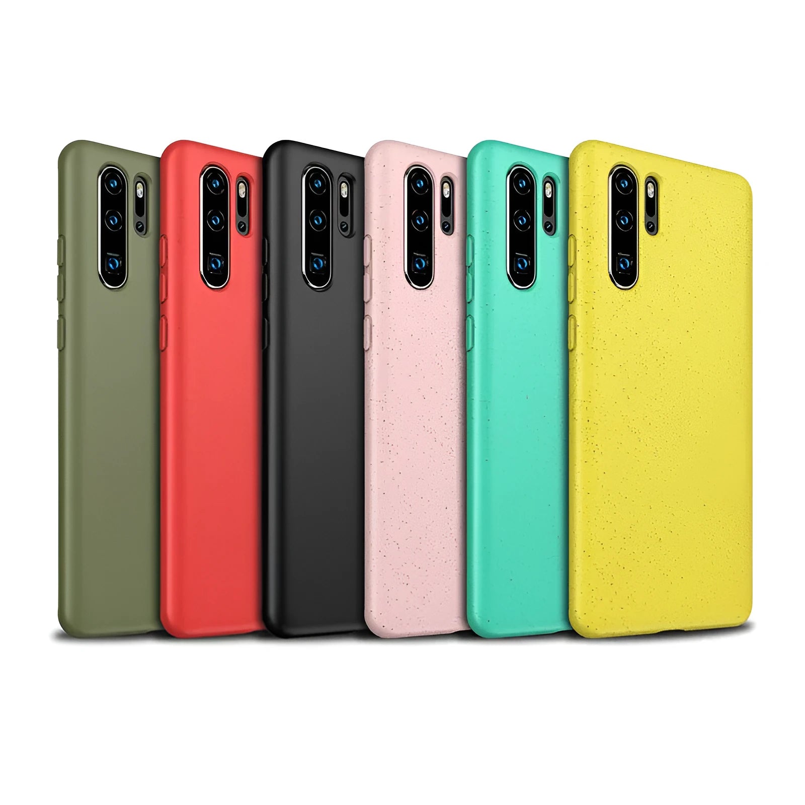 Huawei P30 mobile phone case in TPU material showing colour options.