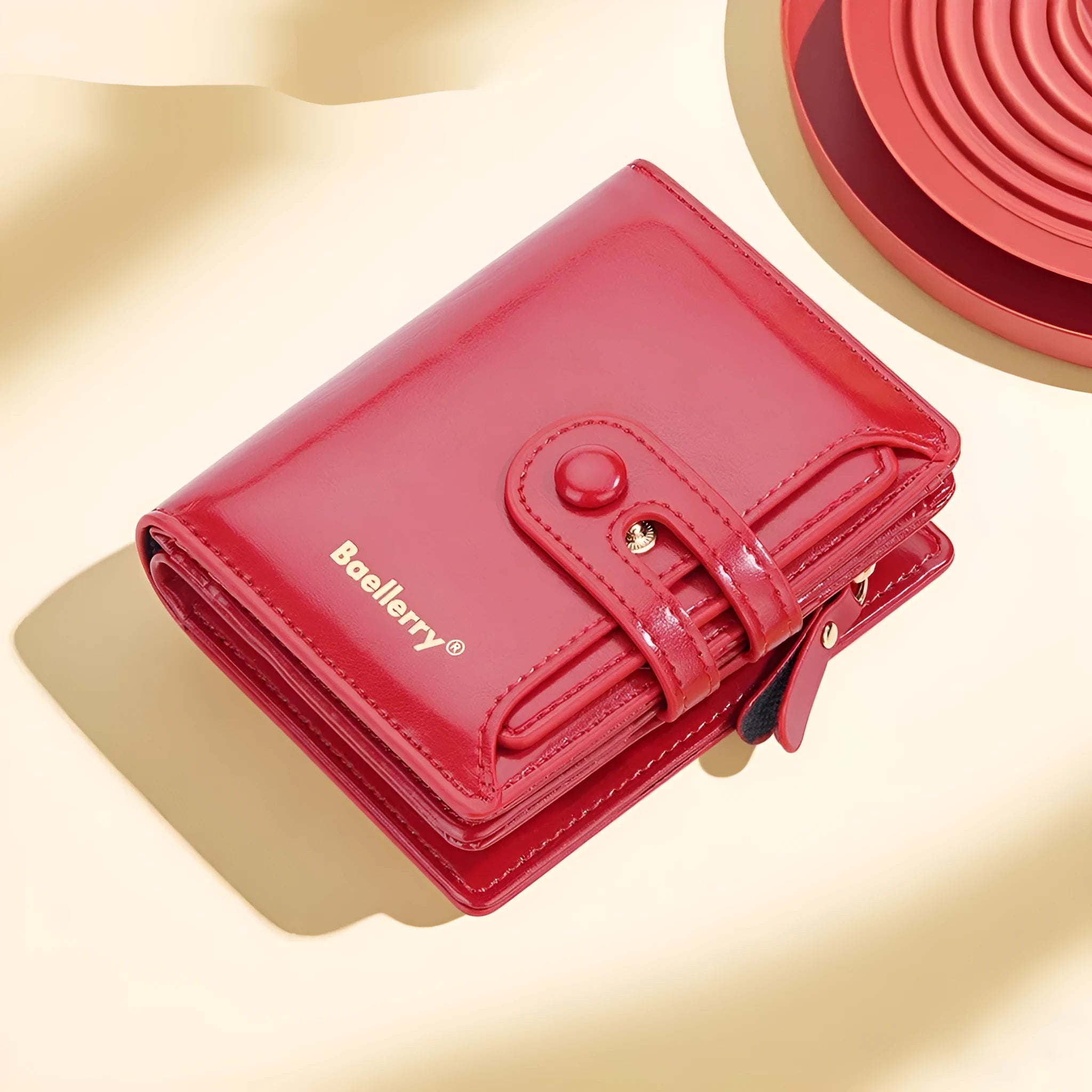 Women's PU leather card holder wallet in multiple colours showing card slots and zipped coin compartment