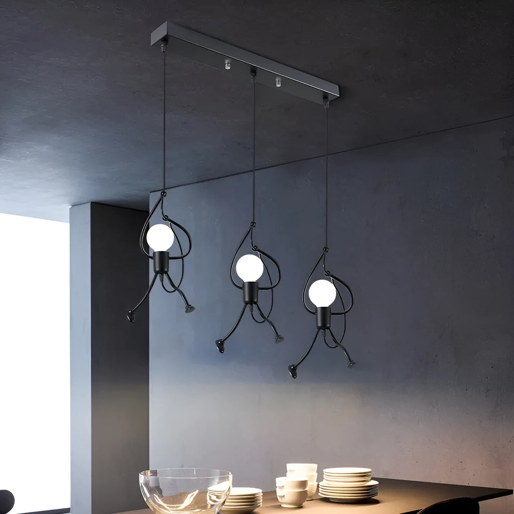 Small iron chandelier with modern simplicity design for restaurant cafe and clothing store decoration
