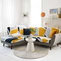 Universal stretch sofa set cover with non-slip thickening in plant flower pattern for single to four-seat sofas