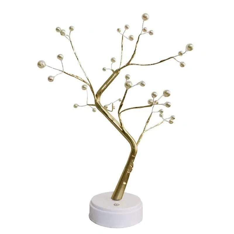LED copper wire bedroom light with warm Nordic style, plastic body, and battery or USB power