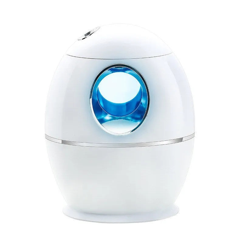 White columnar household air disinfection humidifier with anion function and USB cable.