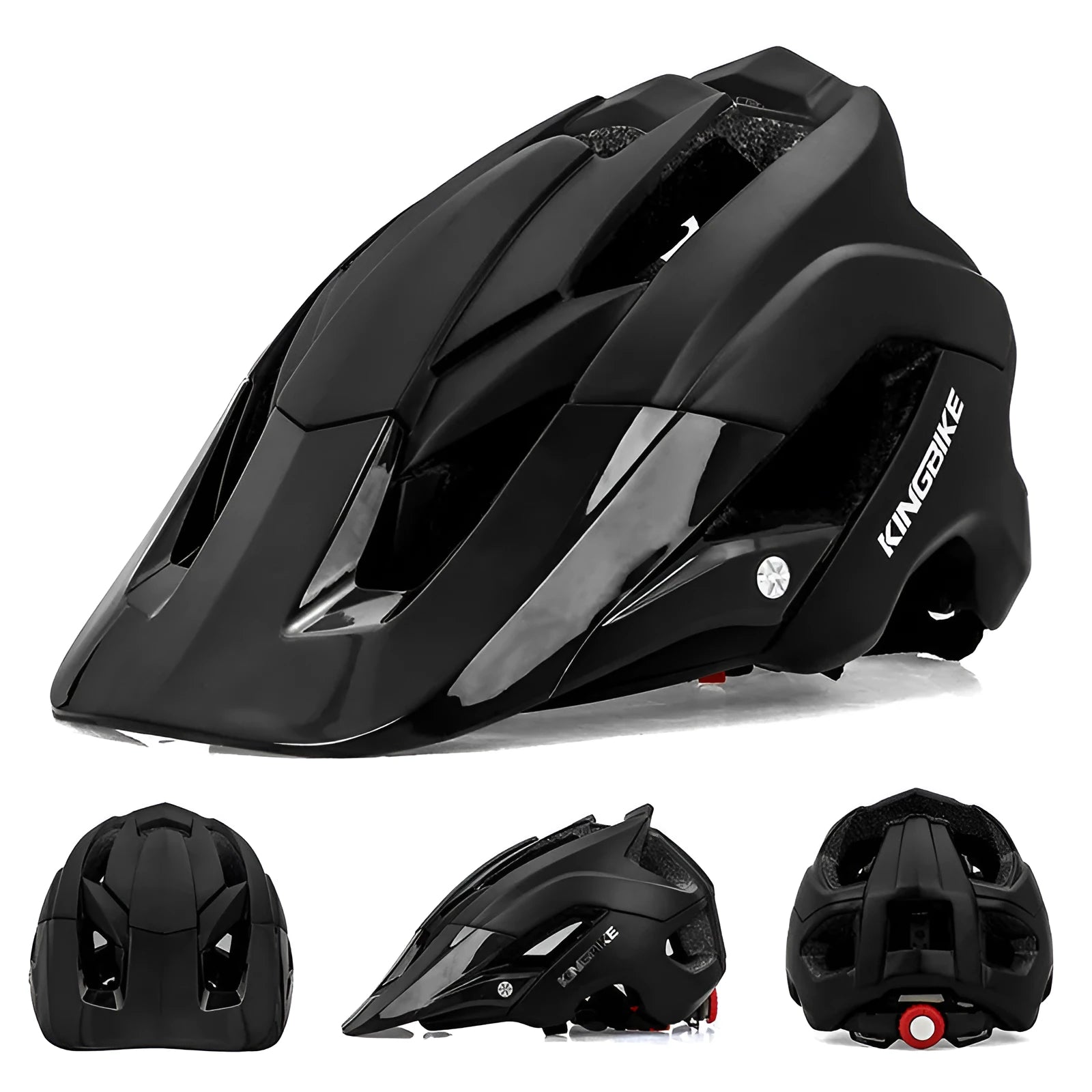 Bicycle helmet with EPS foam construction in black colour for cycling safety