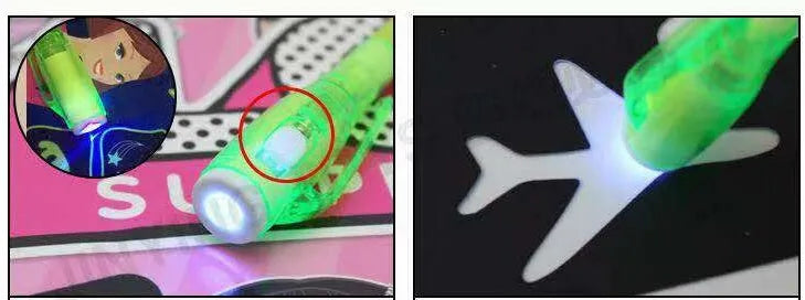 3D fluorescent board in A3 A4 A5 plastic sizes with colour box and pen options