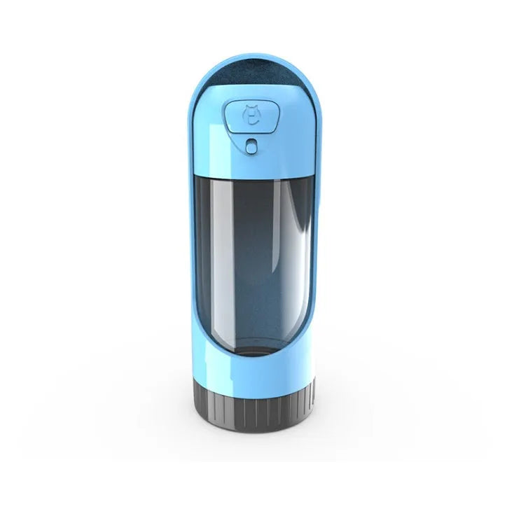 300ml dog travel water bottle in sky blue, pink, yellow, or green with valve, ABS and PC, BPA-free