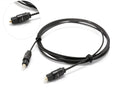 OD2.2 digital audio optical fibre cable with PVC jacket, showing connector detail