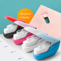 Stapler-free stapler compact embossed ABS paper binder 50x25x50mm random colour