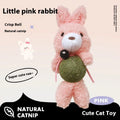 Plush catnip toy shaped like a character, showing a brown bear design with a 4cm mint ball.