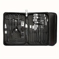 30-piece stainless steel nail beauty tool set in five colour options showing various manicure implements
