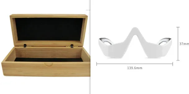 3D eye beauty instrument micro-current pulse massager in pink or white with glasses-like design