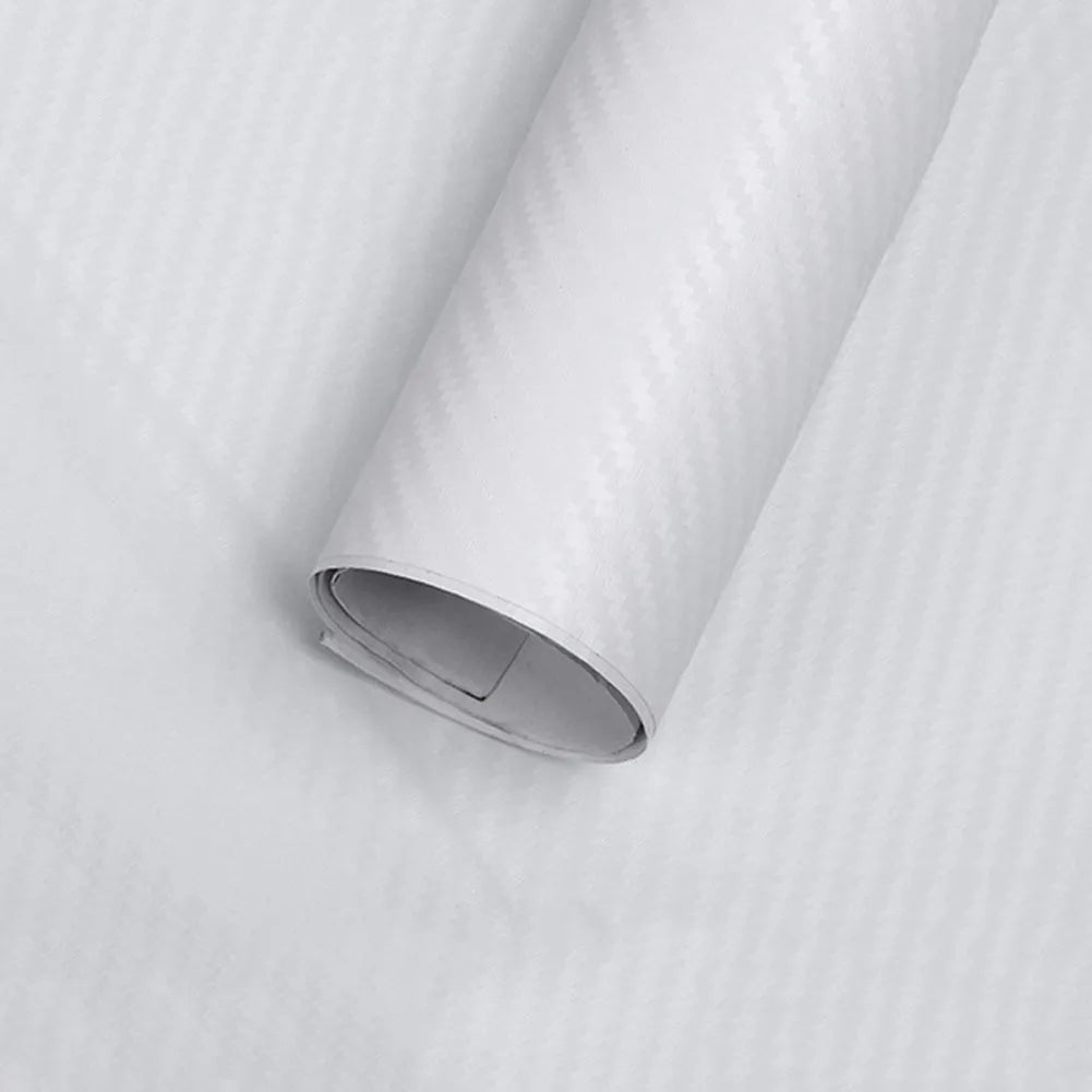 3D PVC car body stripe sticker in black, 127x10cm, with raised pattern on a car door panel