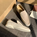 Men's artificial leather summer loafers with round toe and flat heel, available in multiple colours and sizes 37-48