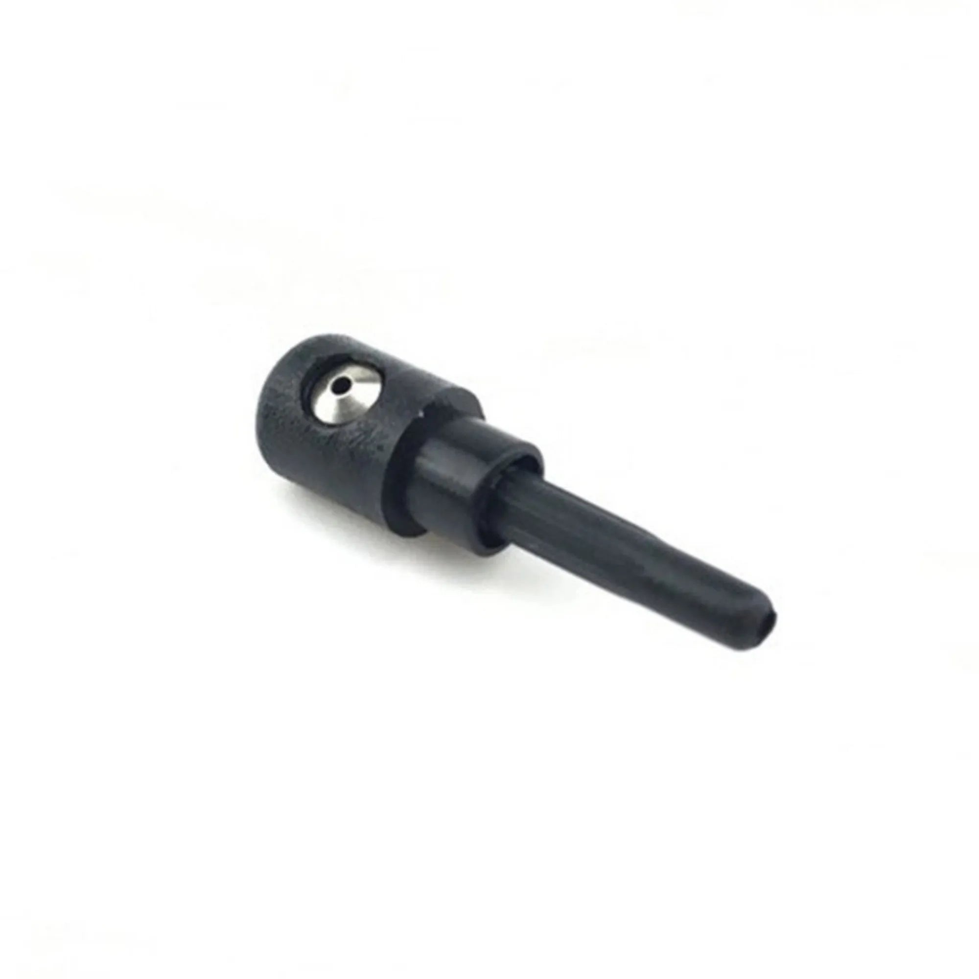 Black plastic rear wiper cover nozzle for Volkswagen Tiguan and Golf cars.