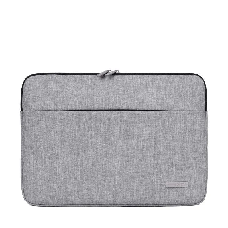 15-inch water repellent polyester laptop liner in light grey, slim design for laptop protection