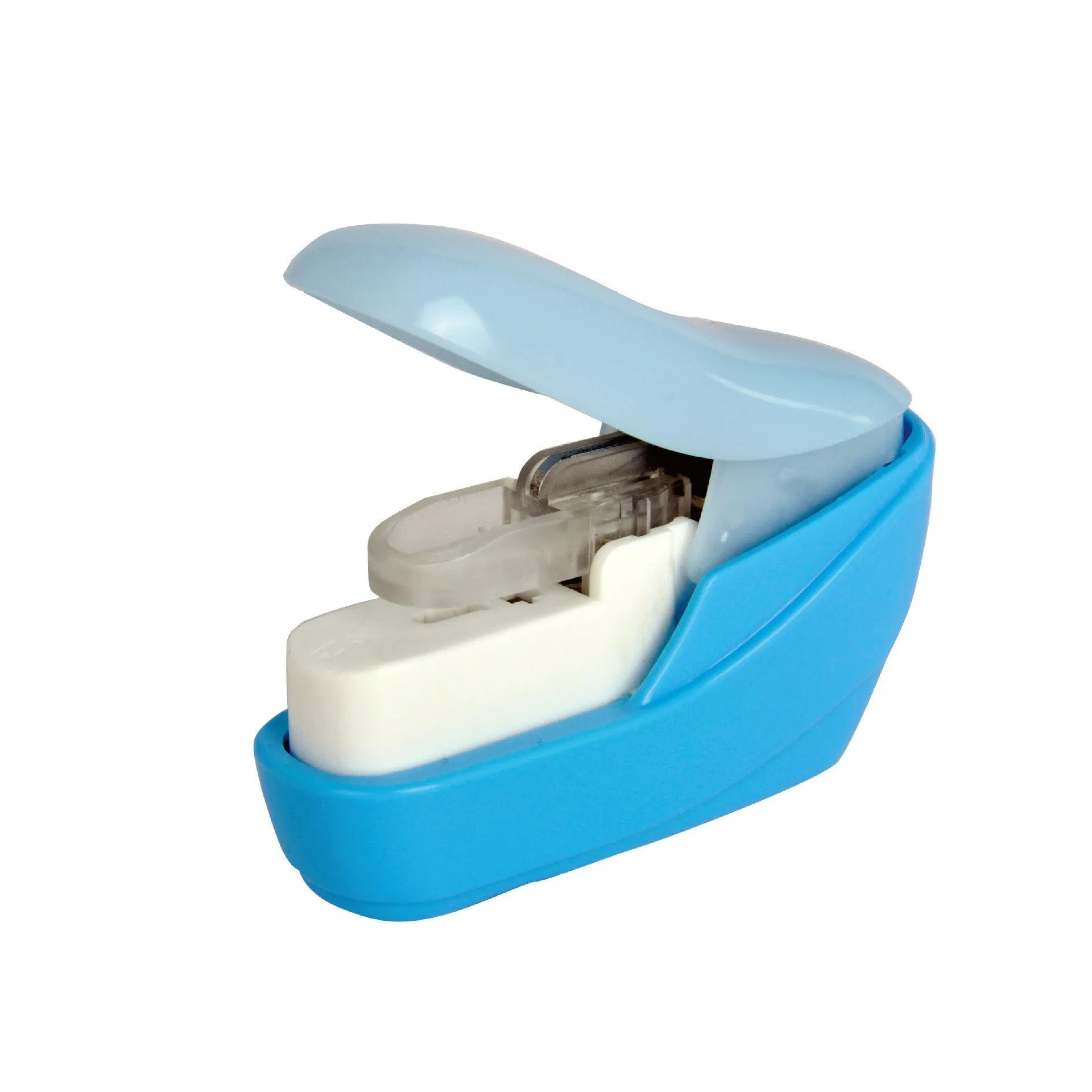 Stapler-free stapler compact embossed ABS paper binder 50x25x50mm random colour