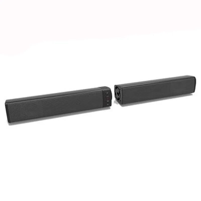 Black foldable split Bluetooth TV speaker with dual 5W output and 2000mAh battery