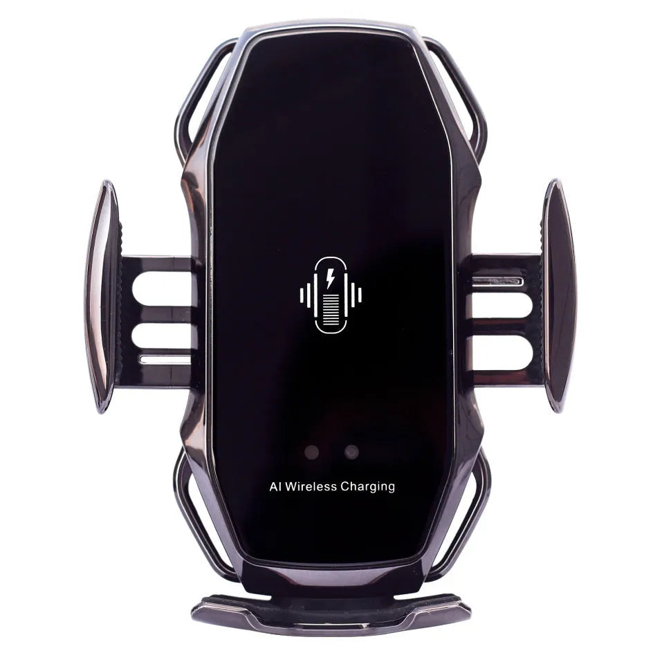 Car navigation mobile phone holder with USB charging port in black, blue, gold, and red colour options