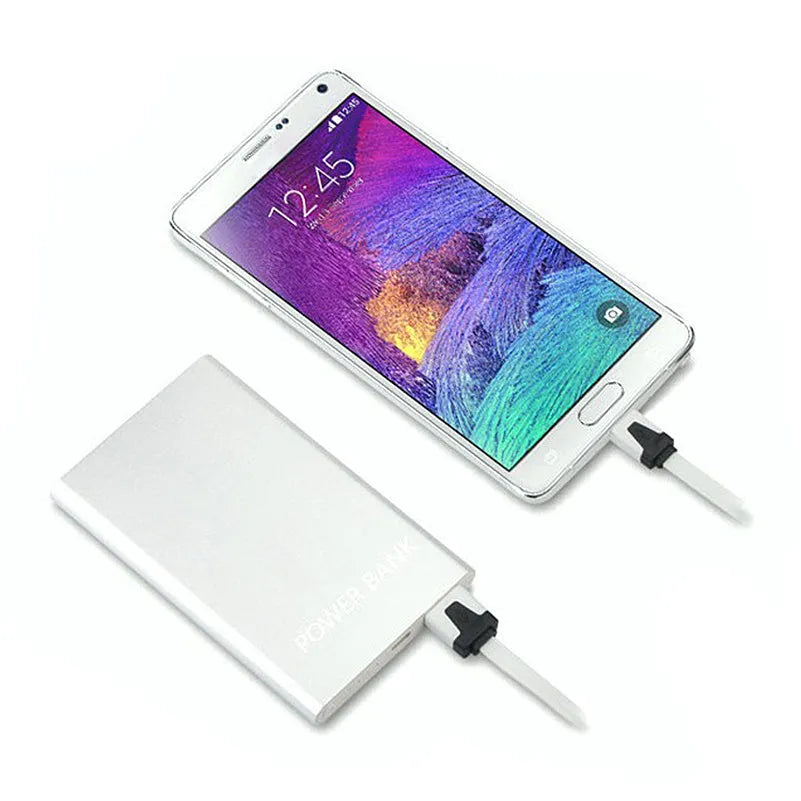 Ultra-thin mobile power bank 4500mAh actual capacity alloy shell in black