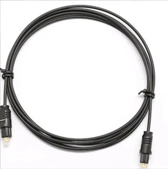 OD2.2 digital audio optical fibre cable with PVC jacket, showing connector detail