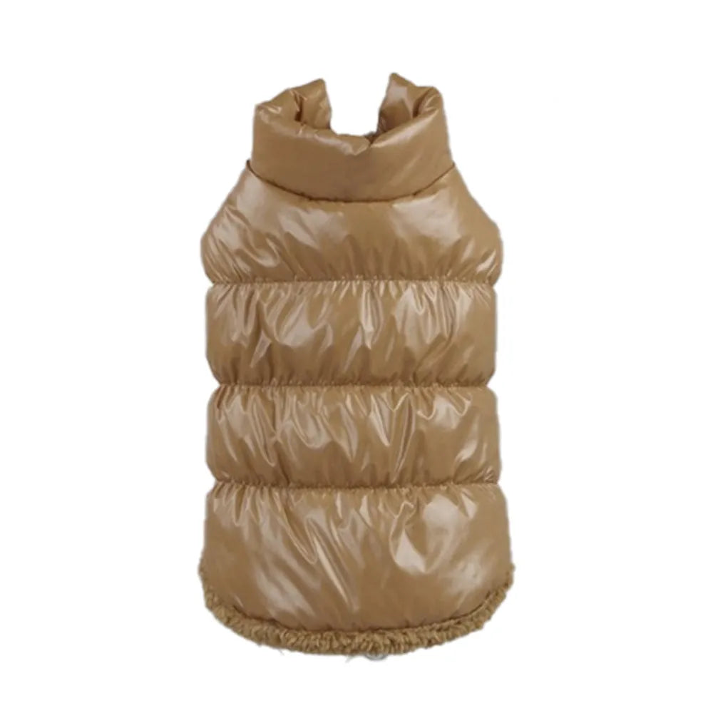 Cotton pet down jacket in assorted colours, antibacterial and anti-mite, sizes XS to XXL for dogs