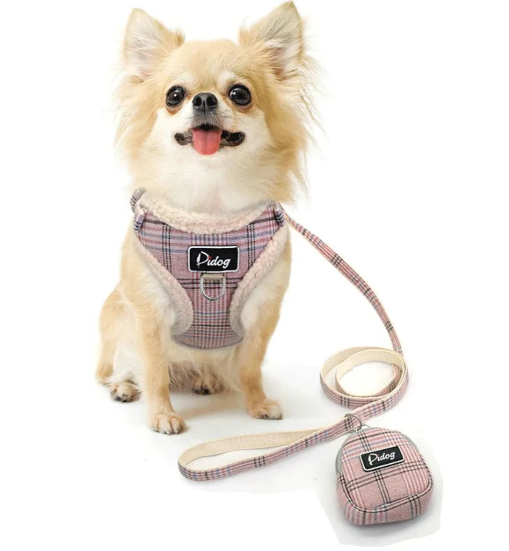 Puppy dog leash in blue, non-scalable, 120cm length, available in sizes S and M