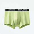 Men's cotton breathable underwear in mid waist design showing colour options including pink, black pink, and green variations