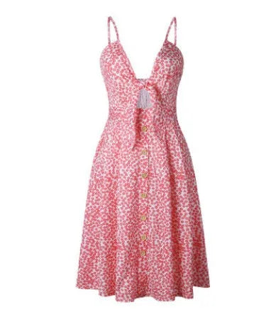 Women summer sleeveless backless strap long close-fitting sheath dress in cotton blend with A-line short skirt