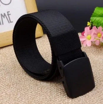 Men's anti-allergic belt metal buckle Korean version black colour