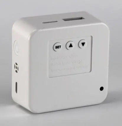 Digital air quality monitor with laser PM2.5 detector, temperature and humidity display, USB rechargeable