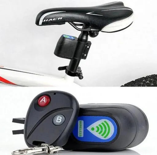Anti-theft bike lock with wireless remote control and 4-digit keypad
