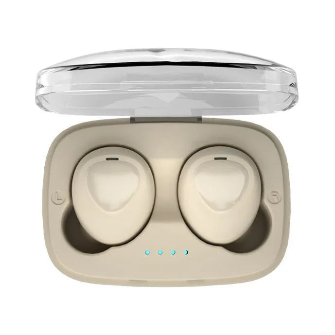 Bluetooth TWS sports mini wireless headset in black boxed packaging, ABS earplug style