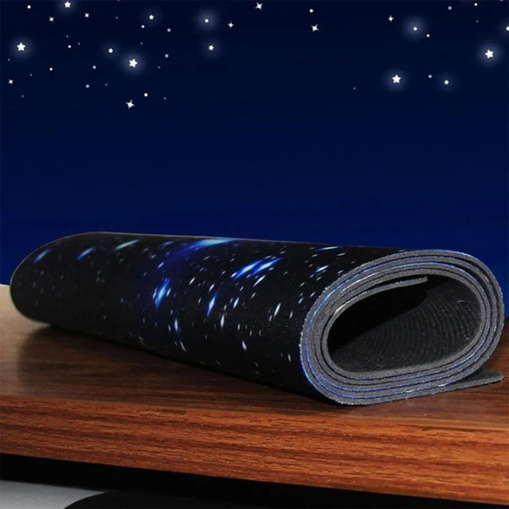 Blue star mouse pad with high-density fabric surface and anti-skid natural rubber base