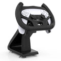 Black ABS PS5 controller steering wheel bracket, 13.2x10.3x23.2cm, 375g racing game handle accessory