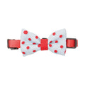 Cat collar with bow tie in cotton material, beast color block pattern