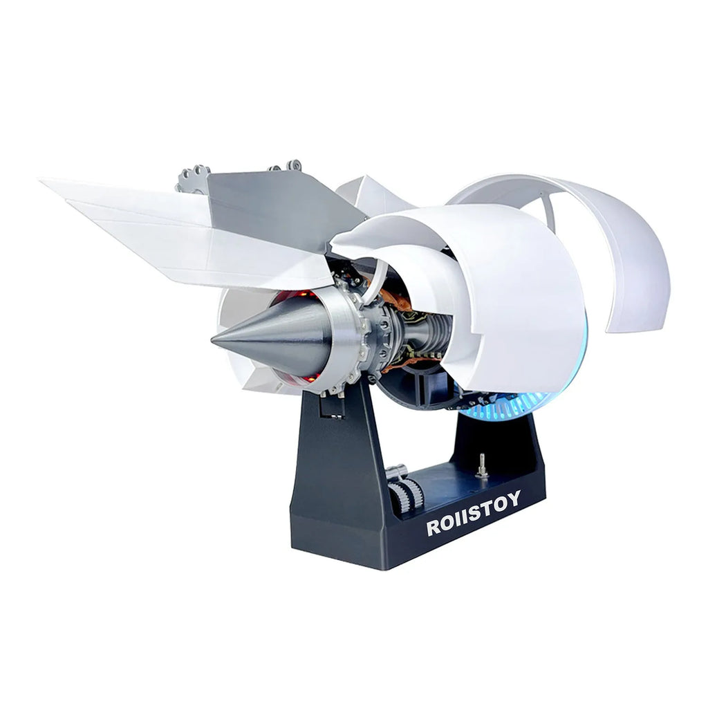 Airbus A380 TR900 Fanjet model 41cm plastic assembly kit with blue light and red tail flame on base